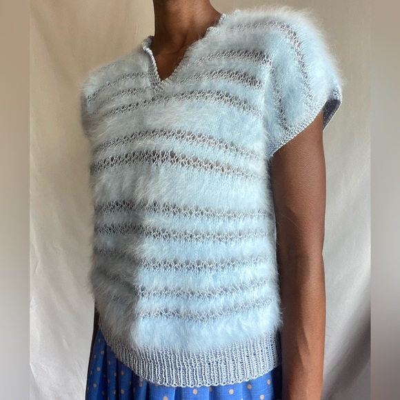 Fuzzy baby blue sweater - Picture 4 of 12